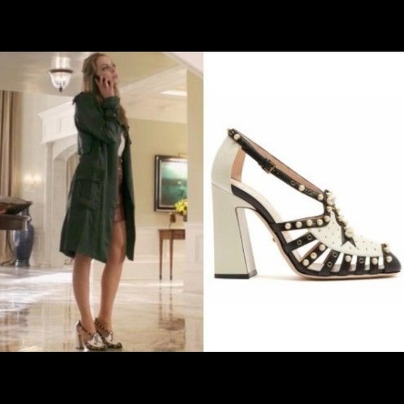 NWT Gucci Tracy 100mm Pearl Studded Pump sz 38 - Picture 3 of 8